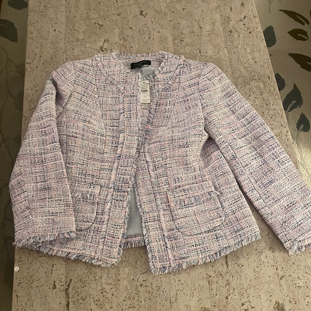 Never worn Talbots twill blazer.